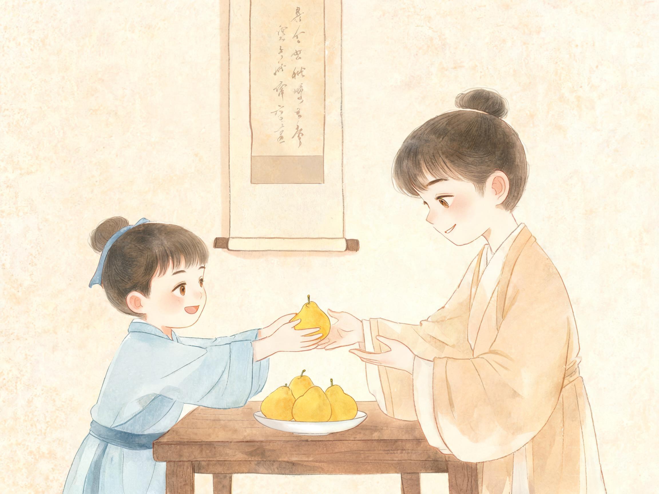 孔融让梨