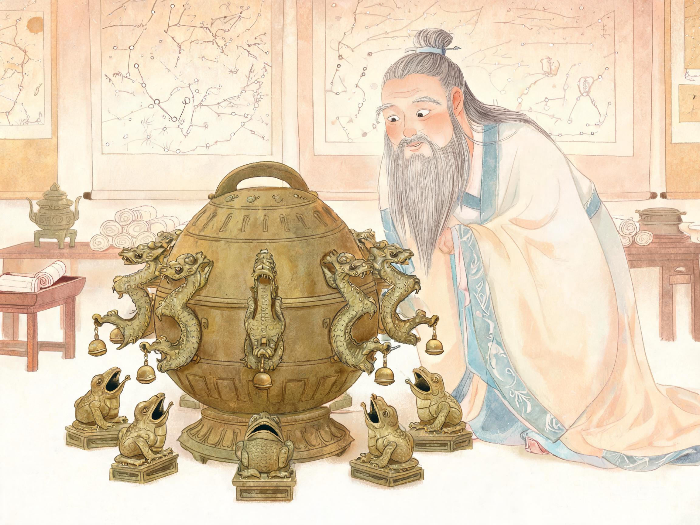 张衡的龙口铜球