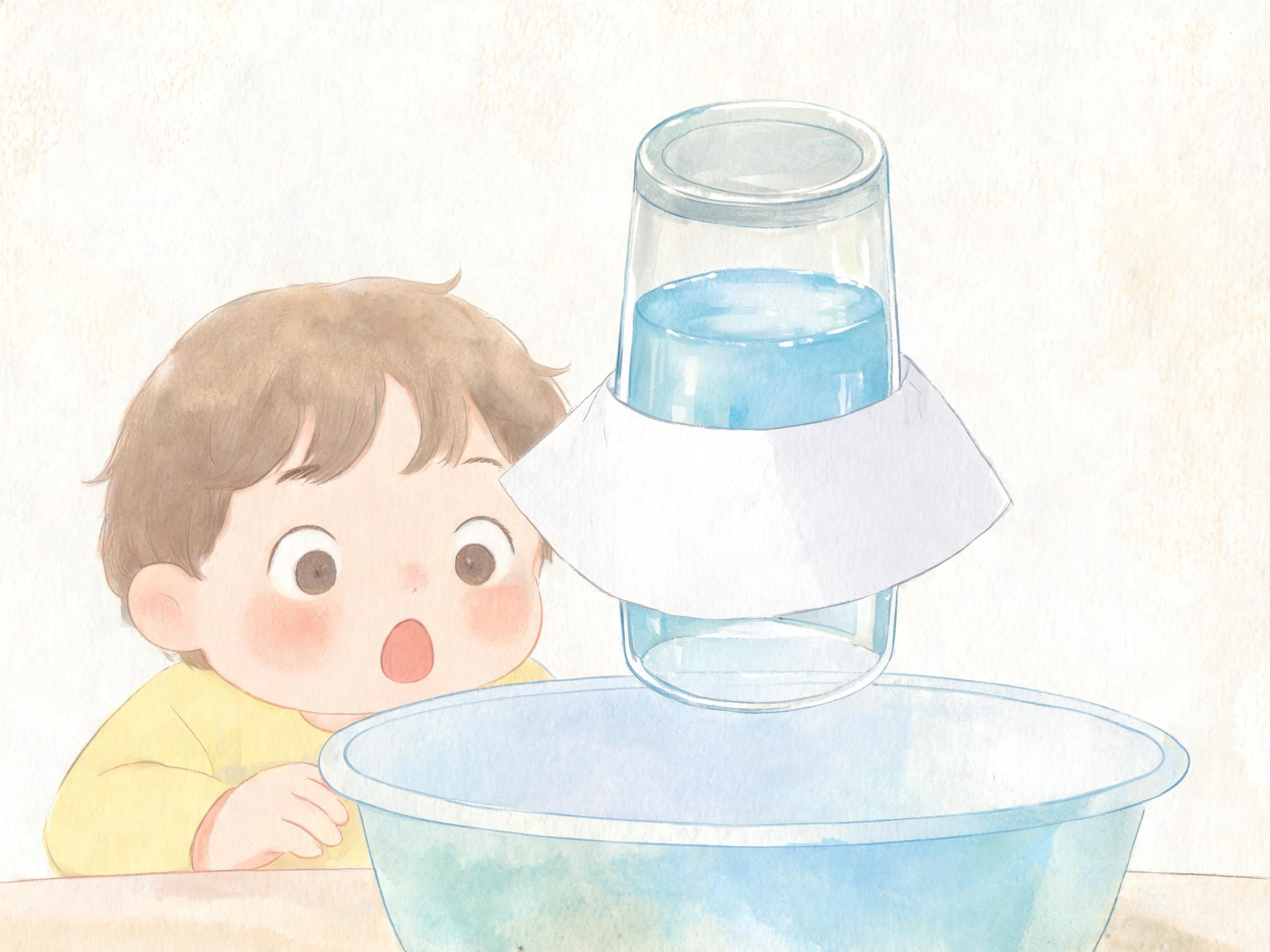 倒扣水杯不漏水