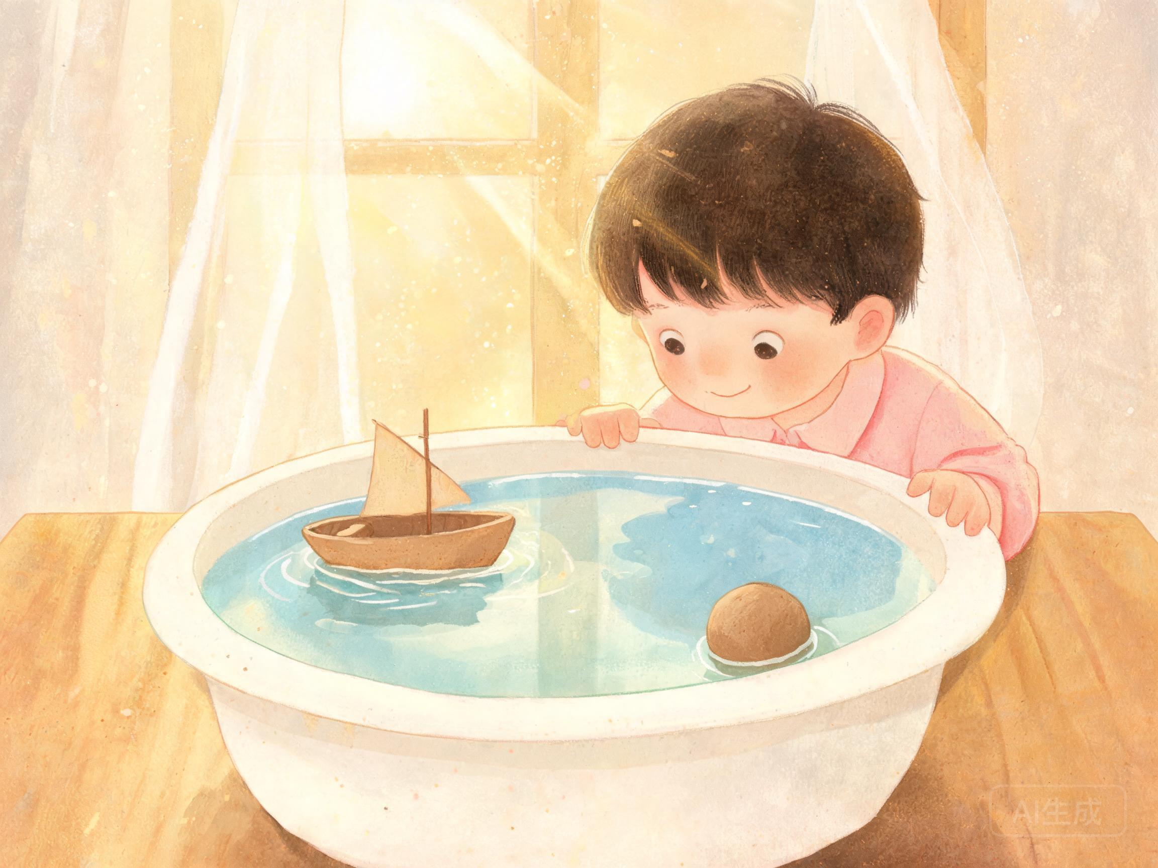 橡皮泥小船浮起来