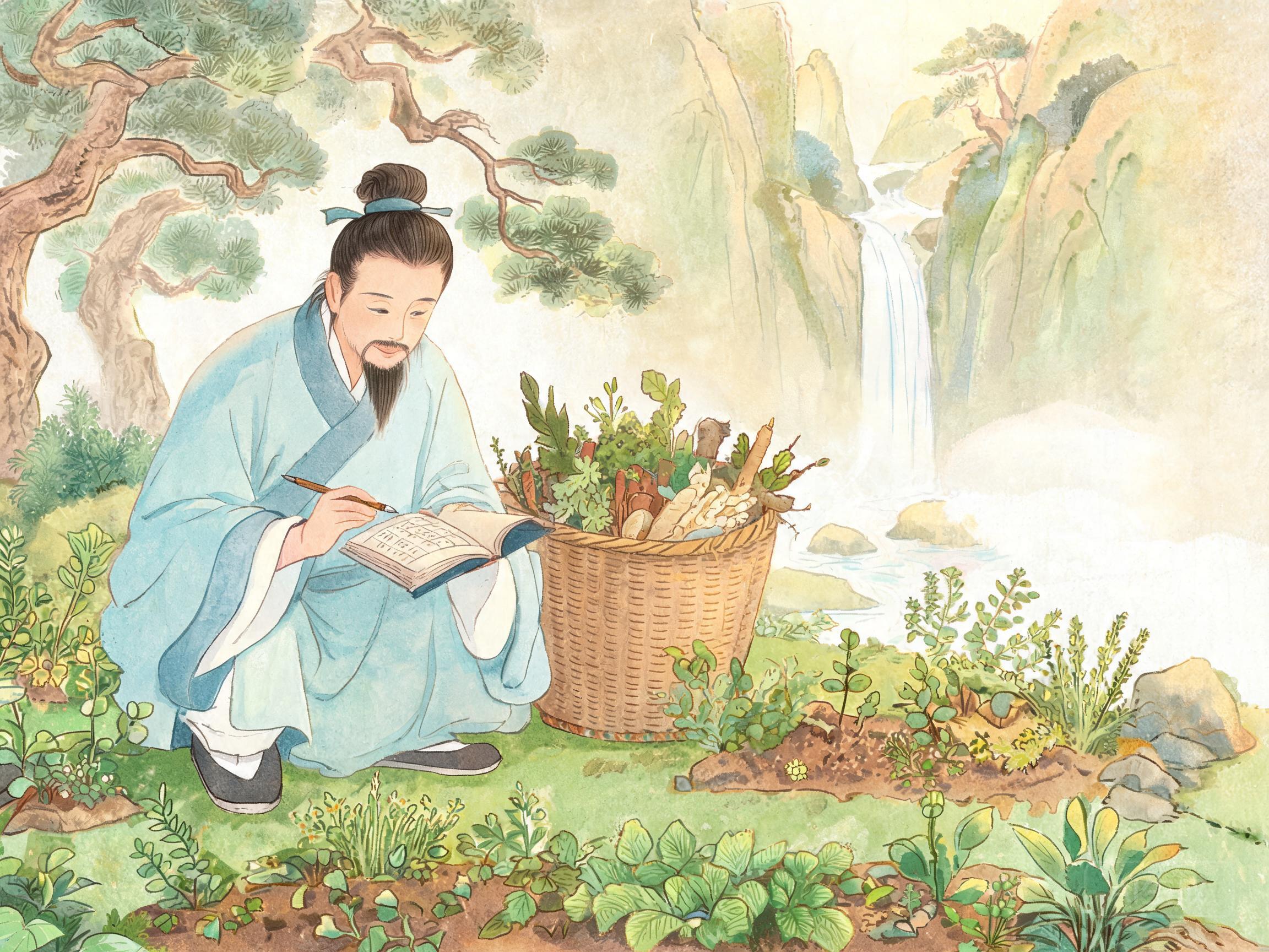 李时珍尝百草编药书