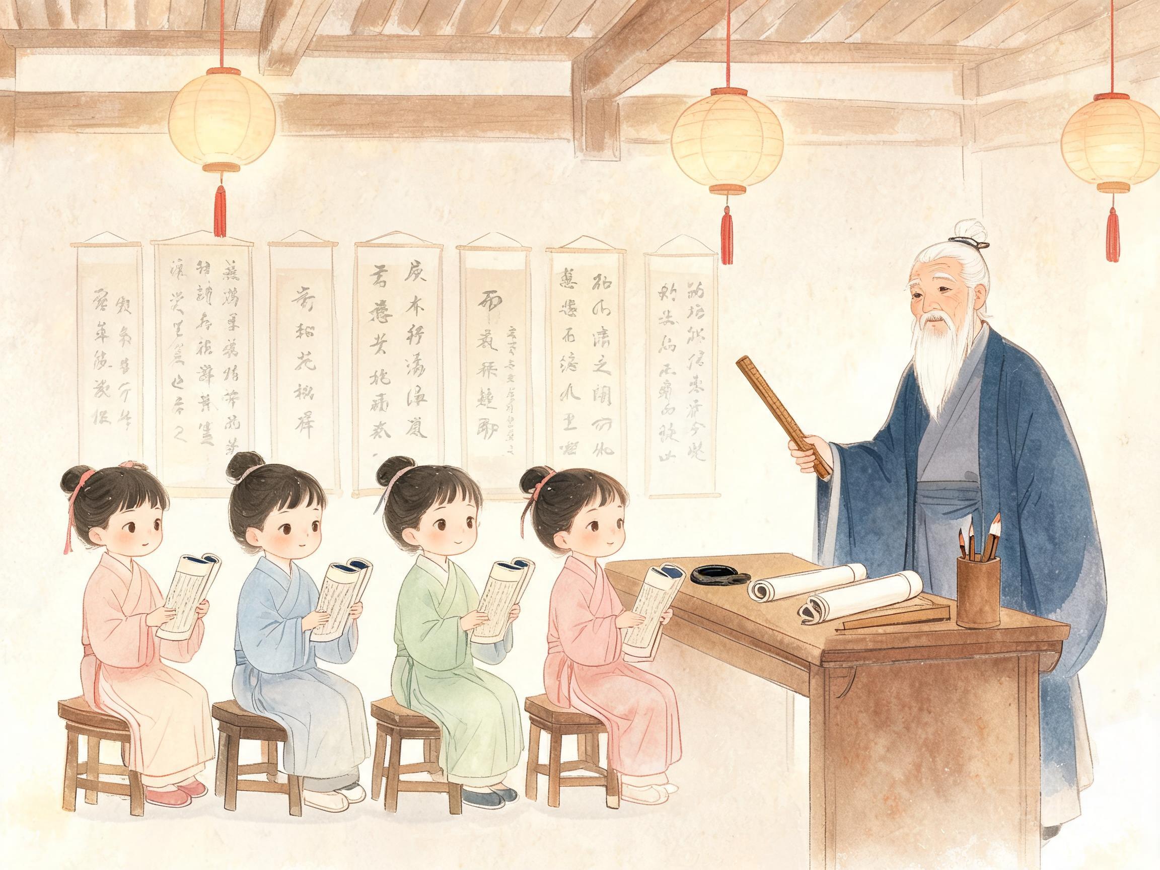 古代的小朋友怎么上学